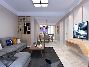 合肥朝霞苑86平老房改造裝修設(shè)計案例-卓創(chuàng)家裝案例