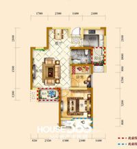 圣聯(lián)香御公館小區(qū)戶型裝修設(shè)計(jì)方案平面效果圖