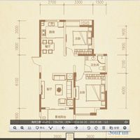 合肥海亮蘭郡小區(qū)小戶型裝修設(shè)計(jì)平面方案效果圖