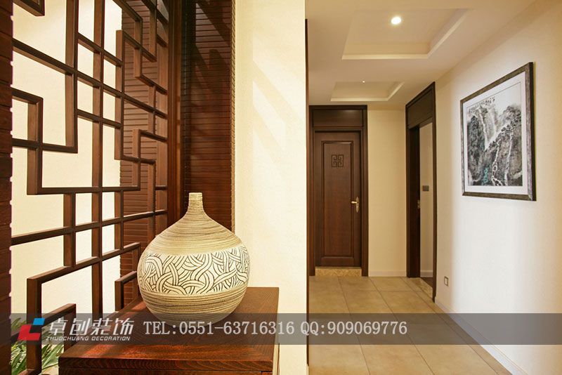 保利拉菲公館103㎡--中式風(fēng)格裝修設(shè)計(jì)餐廳效果圖，合肥裝修公司，合肥裝飾公司