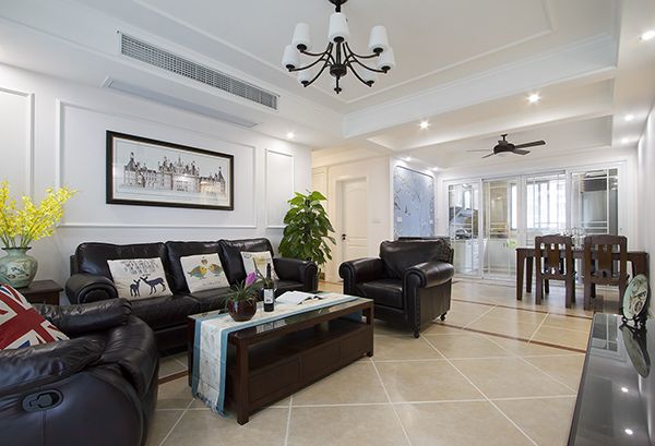 禹州翡翠湖郡119.45平田園混搭風格婚房裝修設(shè)計案例