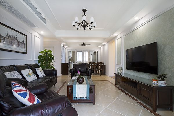 禹州翡翠湖郡119.45平田園混搭風格婚房裝修設(shè)計案例