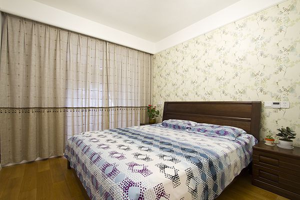 禹州翡翠湖郡119.45平田園混搭風格婚房裝修設(shè)計案例