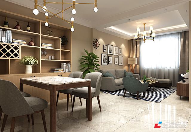 合肥芳鄰家園90平現(xiàn)代風(fēng)格裝修報價